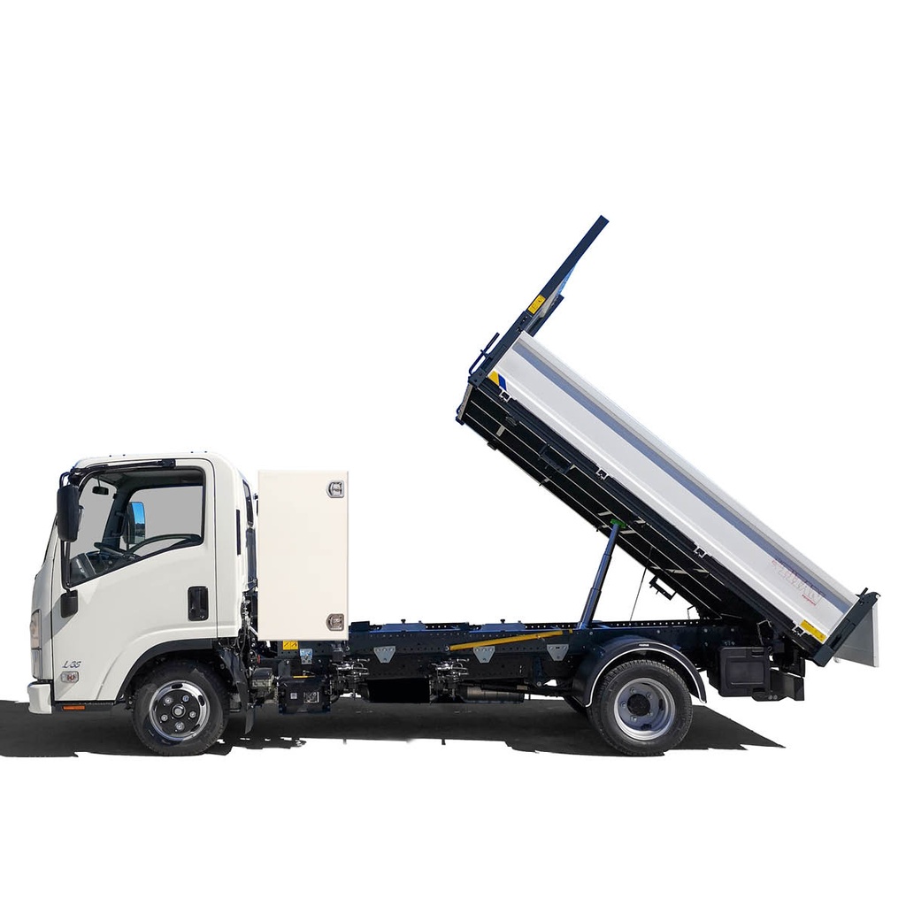 TITAN tribenne acier 3100 x 1950 avec groupe éléctropompe et coffre H900, ridelles aluminium