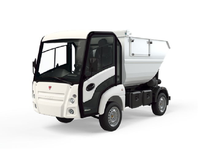 Benne à ordures acier ADDAX 2m³ avec lève-conteneur