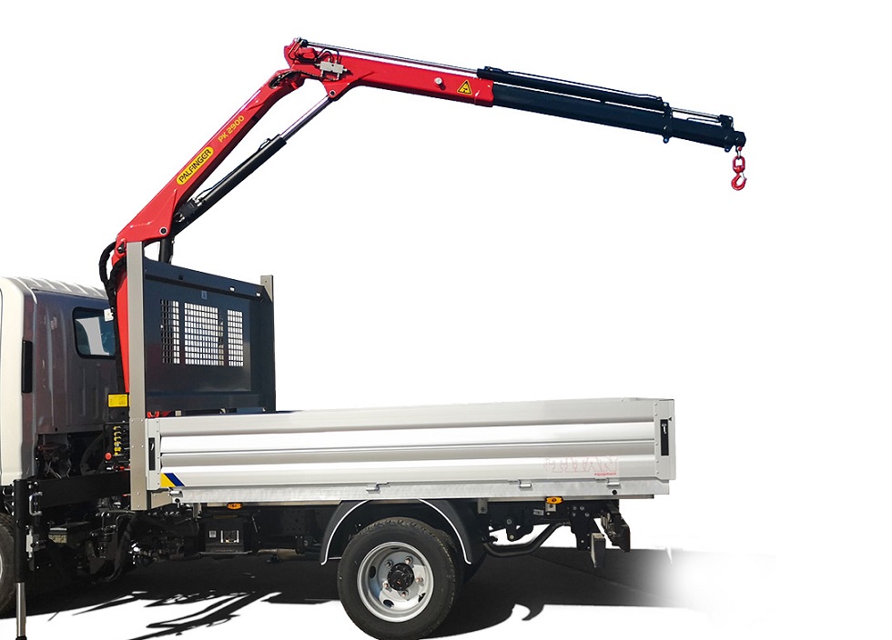 Plateau fixe 4100 x 1950 TITAN avec grue Palfinger PK2900 B // M27 H