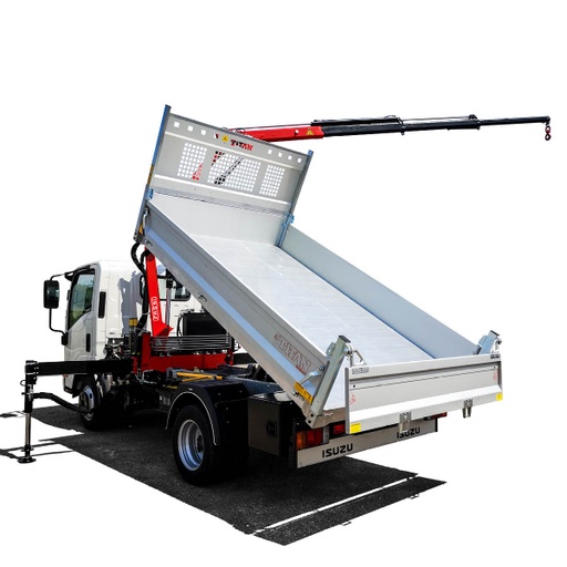 TITAN benne alu SL 3200 x 1950 et grue FASSI F30M.0.23