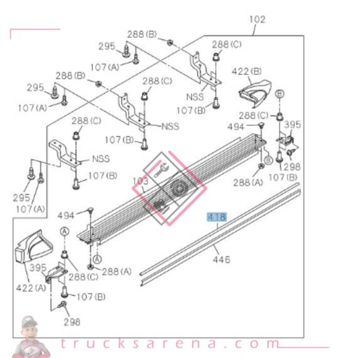 [ISU 8984895010] Support marche pied - ISUZU