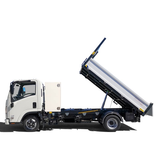 TITAN tribenne acier 3100 x 1950 avec groupe éléctropompe et coffre H1200, ridelles aluminium